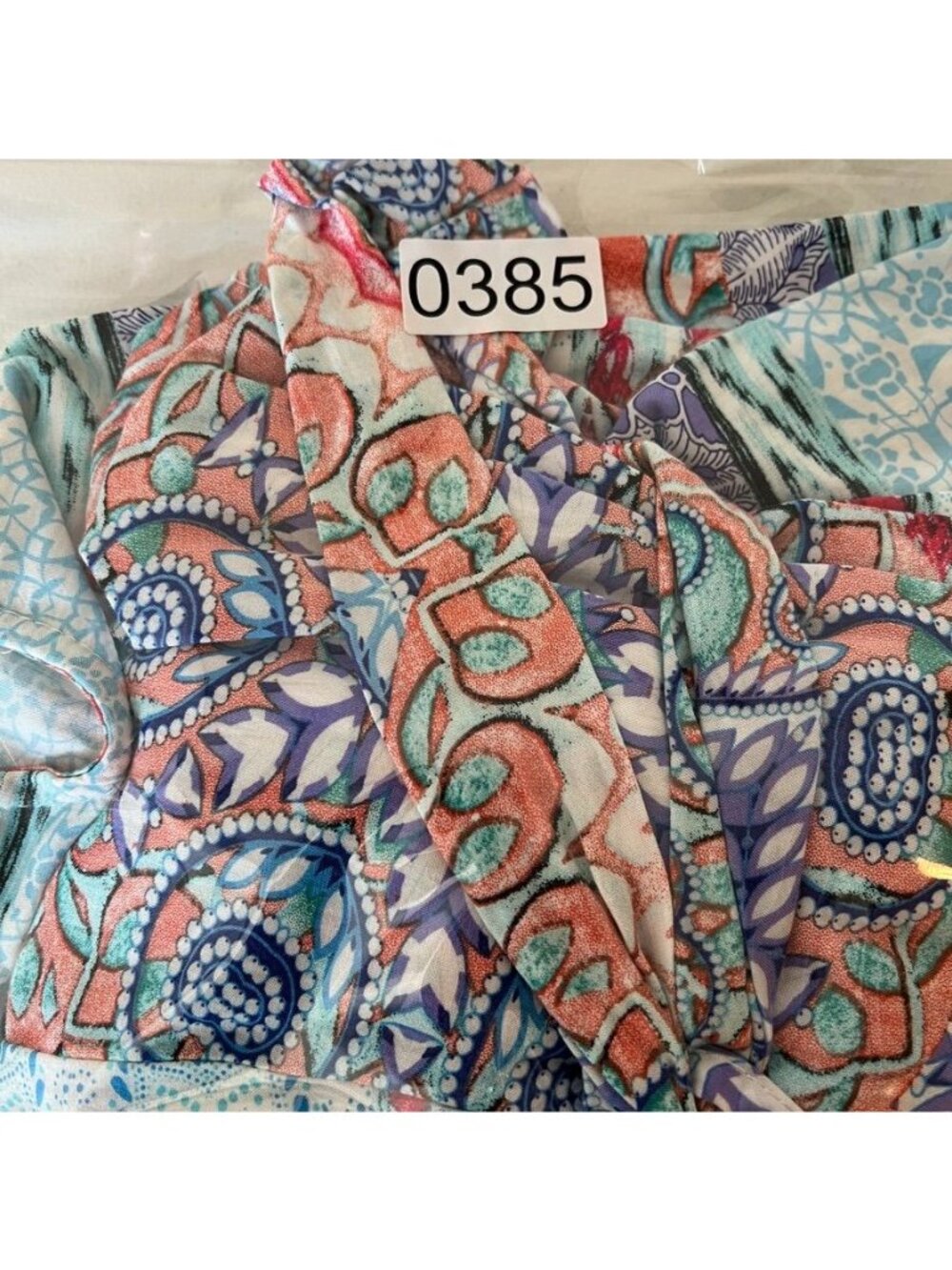 Jaase Womens Sz L Boho Patchwork Maxi Kimono Robe Pom Pom Beach Cover Up - Picture 12 of 14